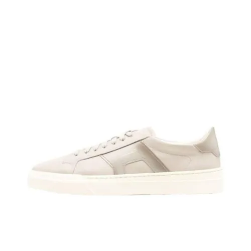 Santoni Panelled Leather Sneakers