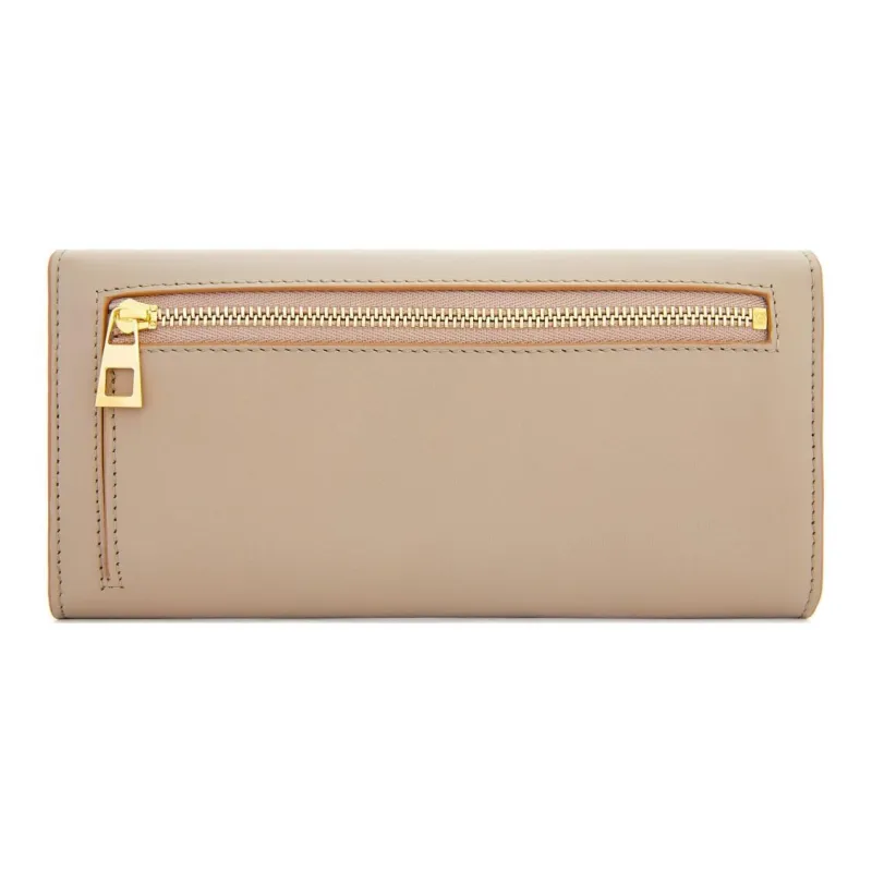 LOEWE Shiny Nappa Calfskin Wallet Women's Sand-1