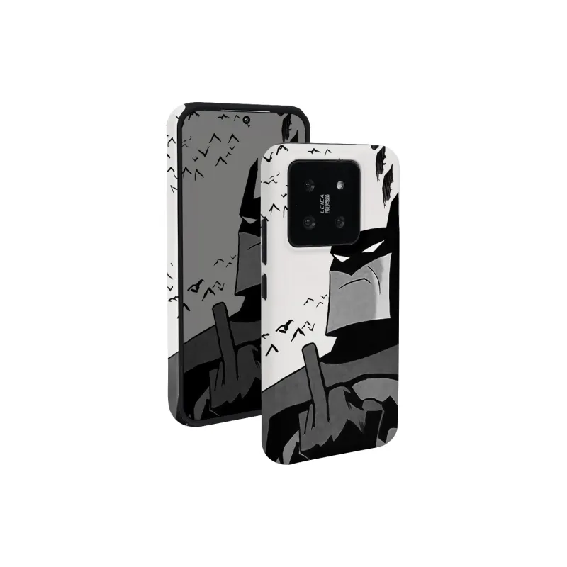 Keshami PC Material Fully Enclosed Impact Resistant Matte Middle Finger Bat Phone Cases Suitable For Xiaomi 14/14pro-2