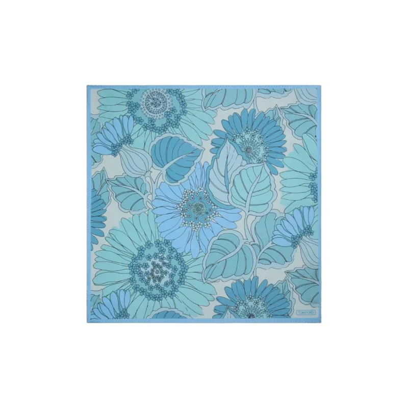 TOM FORD Square Scarf Men's Blue-1