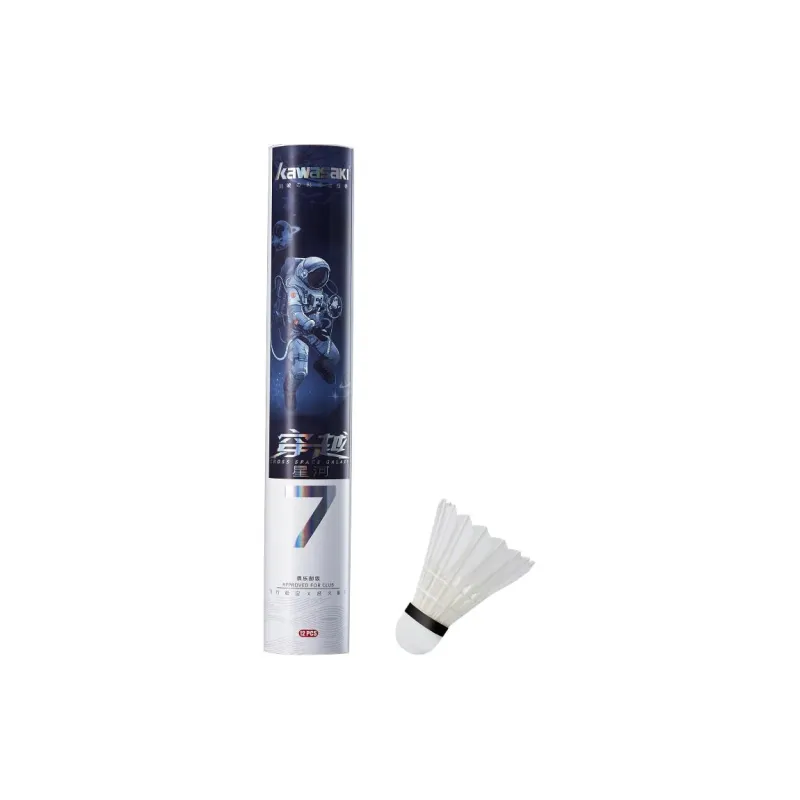Kawasaki Travel Through Galaxy 7 Goose Feather Shuttlecock 12 Pack Goose Feather Shuttlecocks-3