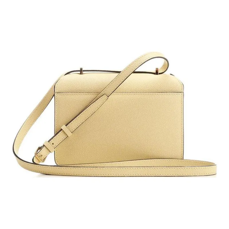 Valextra Millepunte Calfskin Shoulder Bag, Crossbody Bag Mini Women's Yellow-1