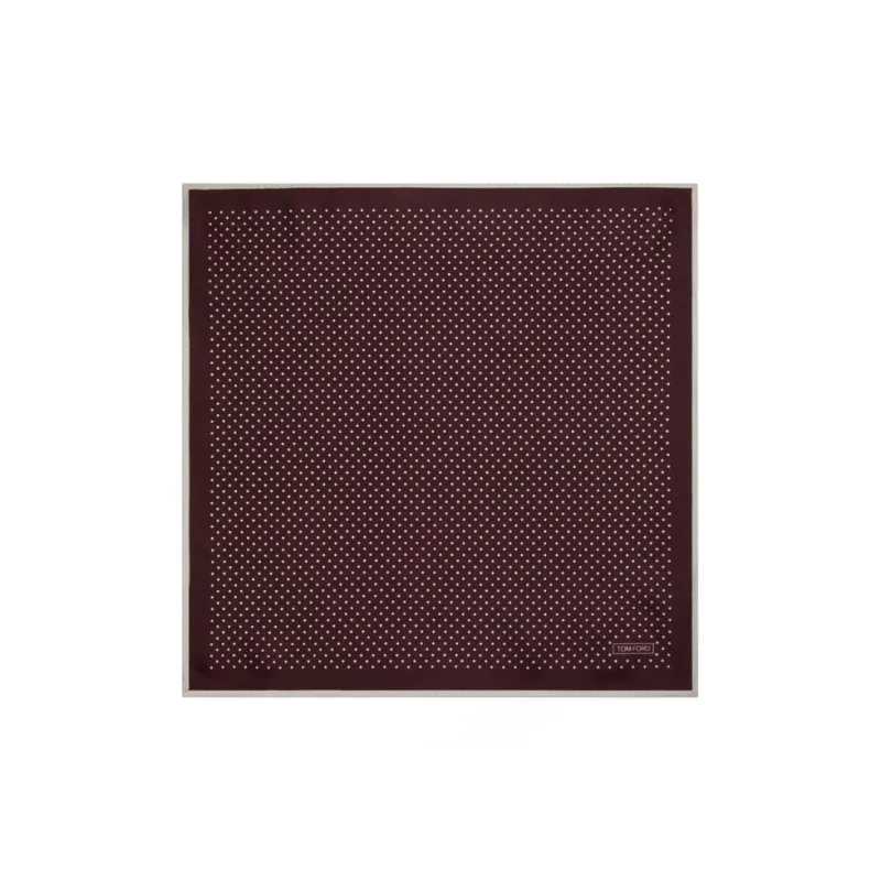 TOM FORD Square Scarf Men's Burgundy-1