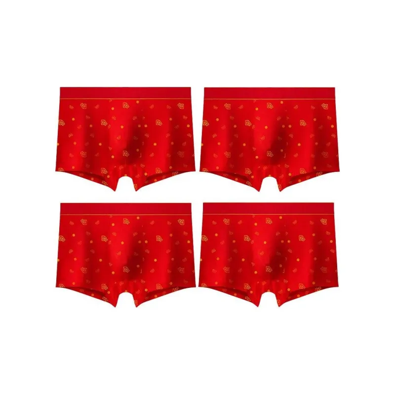 Rich Birds Underpants Men's 4 Pack Red-0