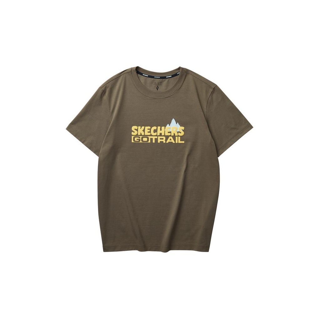 Skechers t shirt brown discount