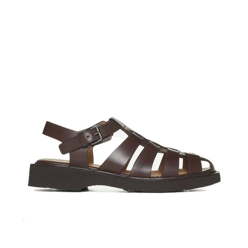 CHURCH'S Caged Leather Sandals-1