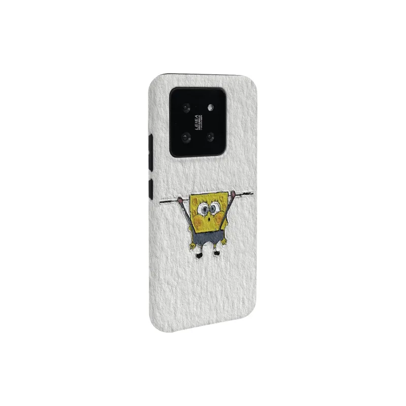Keshami PC Material Fully Enclosed Impact Resistant Matte Oil Painting Sponge Phone Cases Suitable For Xiaomi 14/14pro-4
