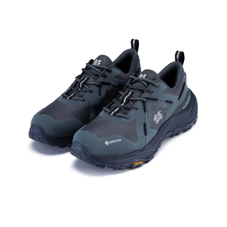 KOLON SPORT Rockridge Outdoor Shoes Men Low Top Smoke Gray AS, Charcoal Gray CI, Forest Green FO-16