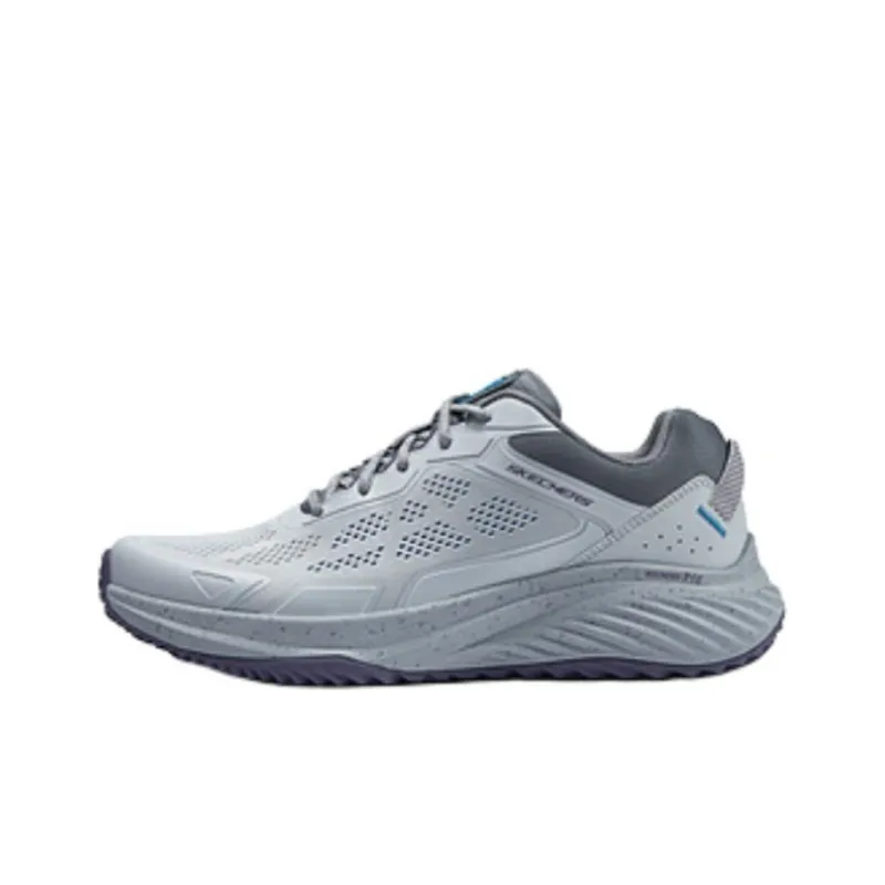 Skechers Cushioned Slip Resistant Rebound Low Top Casual Running Shoes Men's Gray Blue-0
