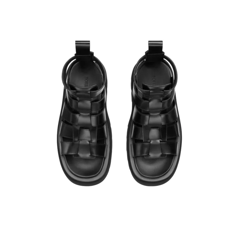 Bottega Veneta Lug Chelsea Roman Sandals 5.5cm Women's Black-2