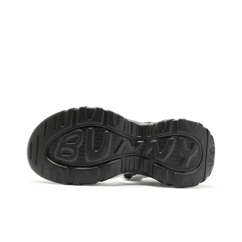 QIAODAN Beach Sandals Women's Black White-4