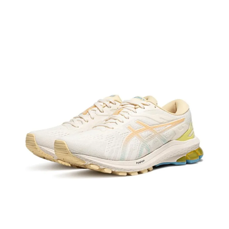 Asics GT 1000 10 Cushioning Anti Slip Wear Resistant Breathability Low Top Training Running Shoes Women's Beige Orange-2