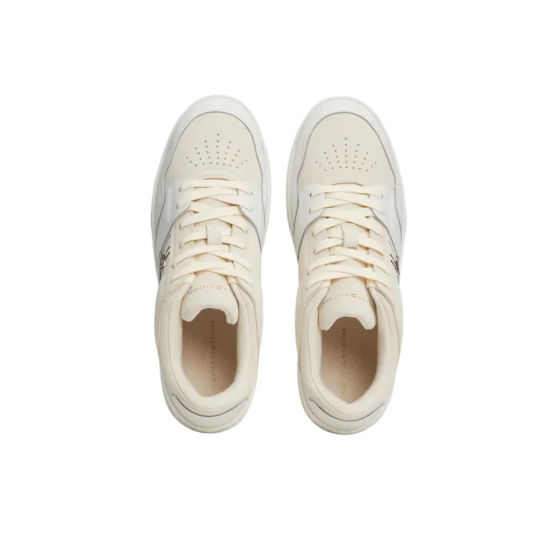 Tommy Hilfiger Low-Top Skateboard Shoes Women's White Yellow-3