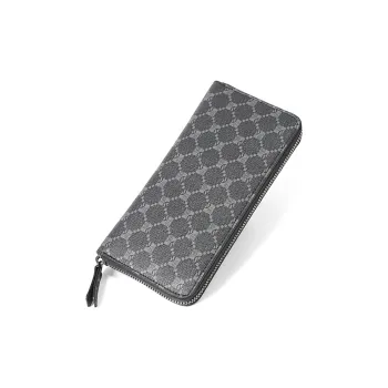 CARTELO PVC Clutches Money Clip Card Holder Wallet Regular Men's Textured Black/Gray/Khaki