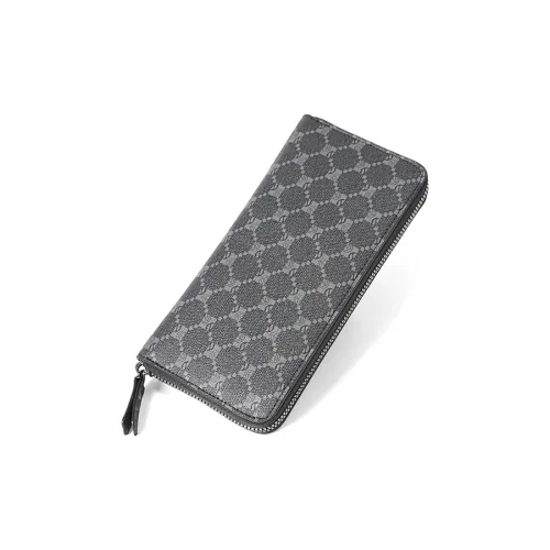 CARTELO PVC Clutches Money Clip Card Holder Wallet Regular Men's Textured Black/Gray/Khaki