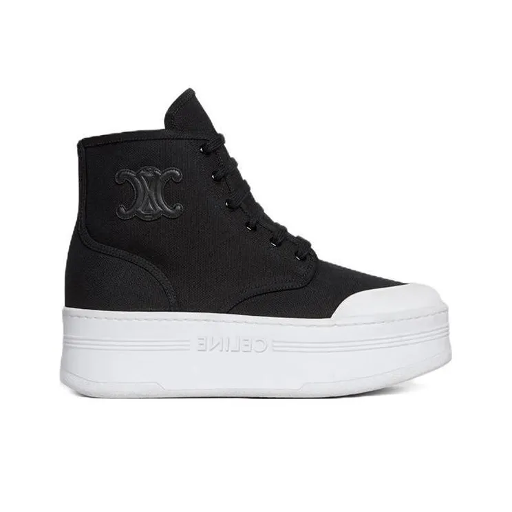 CELINE High Top Stylish Skateboarding Shoes Women's Black-1