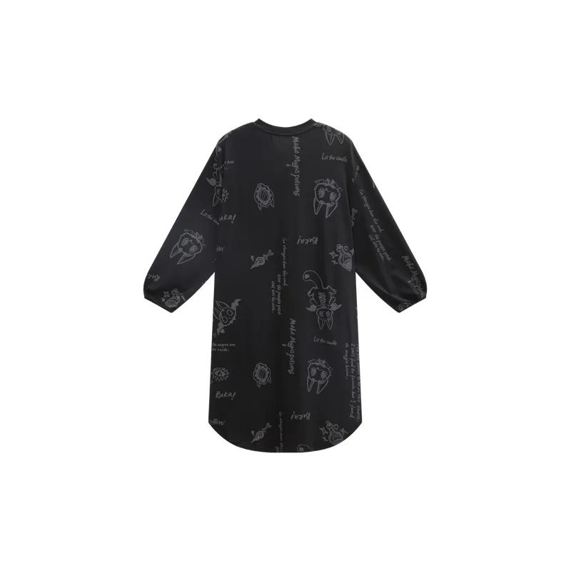 GUKOO x KUKA Nightgown Women's Obsidian Black-1