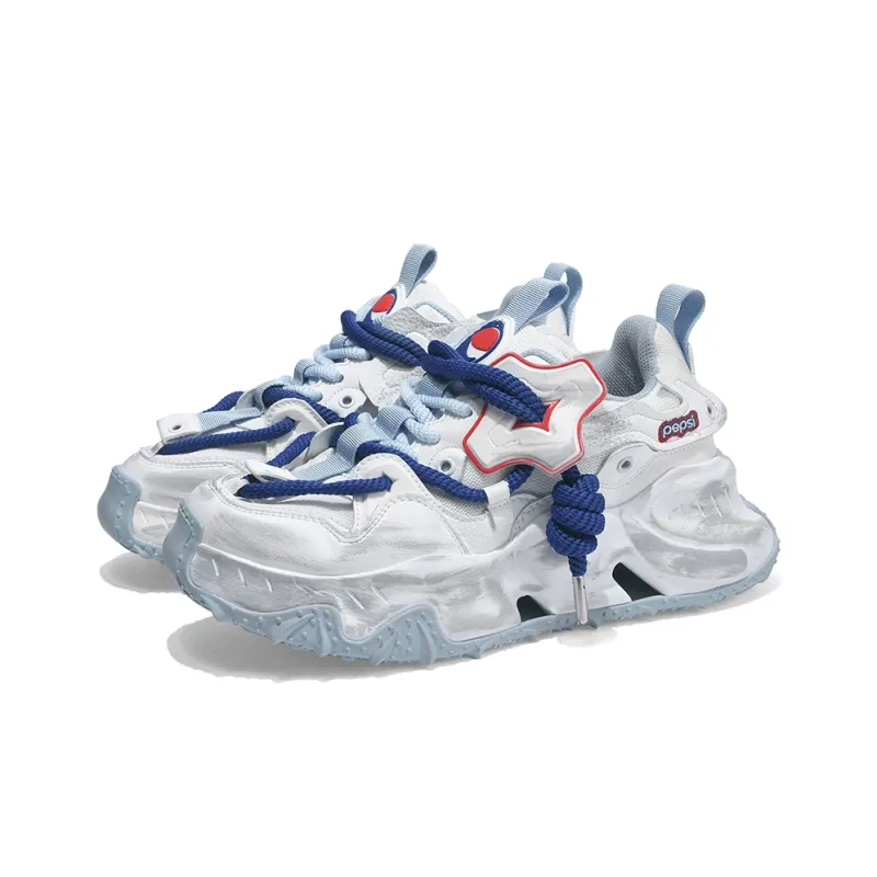 Pepsi Jelly Color Series Cushioned Slip-Resistant Abrasion-Resistant Low-Top Chunky Sneakers Unisex Exclusive Box-24