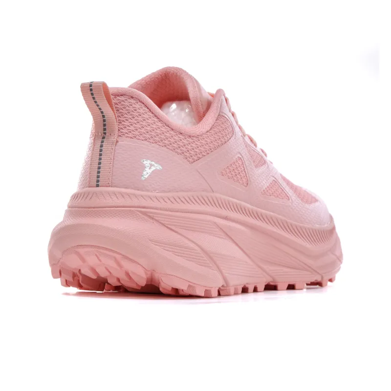 TREEPERI Lightweight Slip Resistant Cushioning Height Increasing Low Top Running Shoes Unisex Macaroon Pink-3