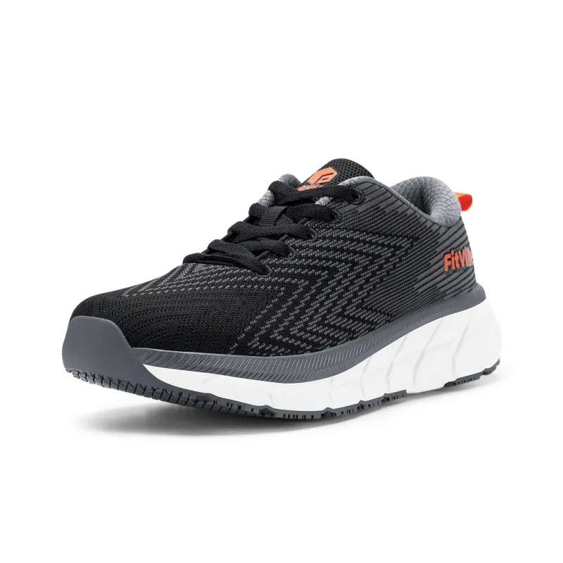 Fitville Running Shoes Men Low Top Black Gray/Slate Blue-1