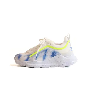 MSGM Lightweight Low-Top Casual Shoes Women's White Blue Yellow