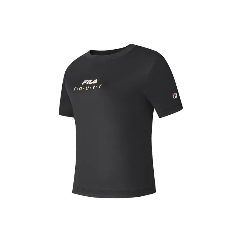 FILA T Shirts Women's Undercurrent Black-1