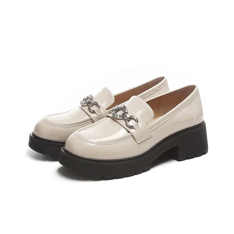 DAPHNE Loafers Women's Black/Beige-8