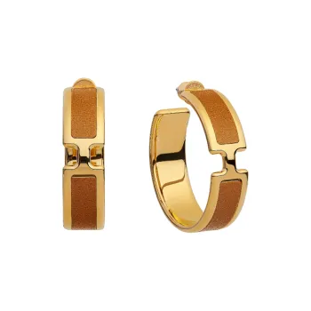 HERMES Earrings Women's Gold