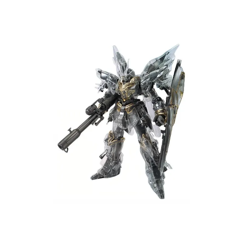 BANDAI MG Base Limited Mobile Suit Gundam Unicorn Sinanju Mechanical Transparent Model Kits 18cm-0