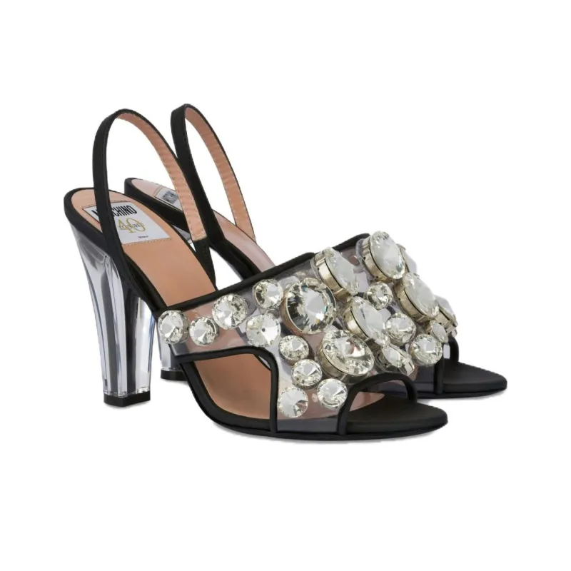 MOSCHINO Embellished Slingback Sandals Women's-2