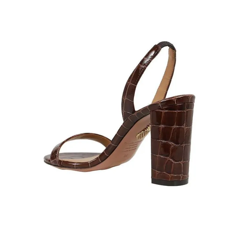 AQUAZZURA So Nude 85mm Leather Sandals-3