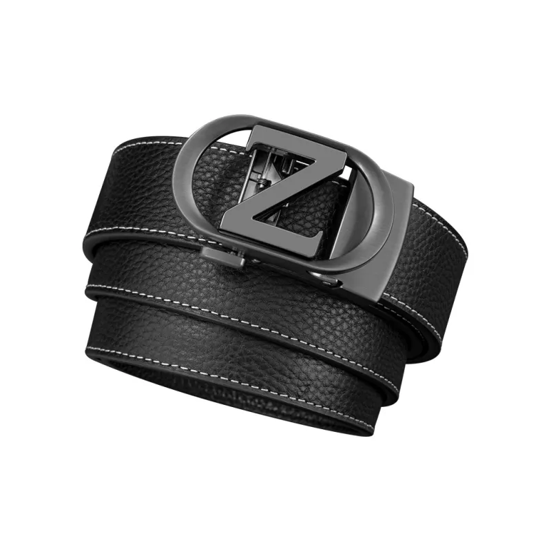 LUCKY LION Middle Aged Automatic Buckle Business Advanced Elegant Leather Belts Men's-12