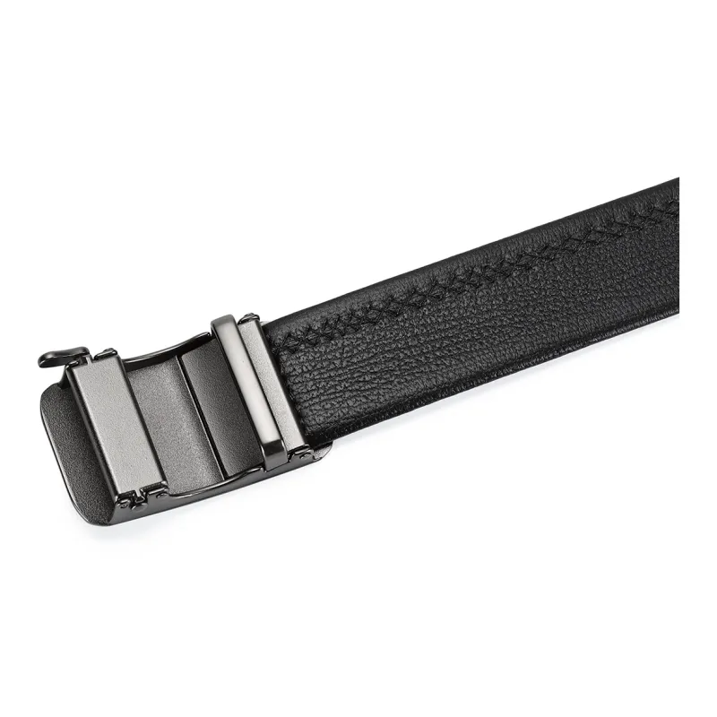 FAIRWHALE Business Style Automatic Buckle High End Subtle Top Grain Cow Leather Belt Men's Width 3.5CM-4