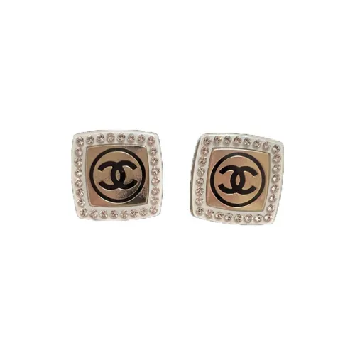 CHANEL Earrings Women's White/Gold