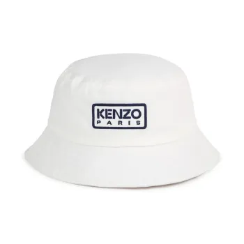 KENZO Kids Logo-embroidered Cotton Bucket Hat