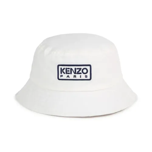KENZO Kids Logo-embroidered Cotton Bucket Hat