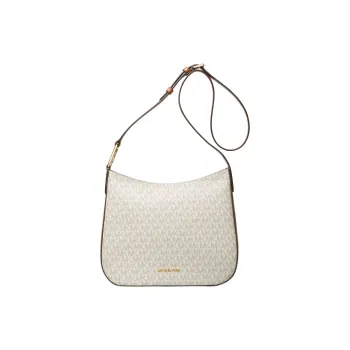 MICHAEL KORS Canvas Shoulder Bag, Crossbody Bag Tubas Women's Vanilla & Acorn
