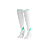 White Long Staple Cotton Antibacterial Compression Sports Socks[1 Pack]
