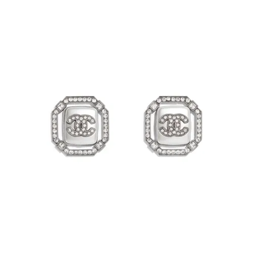 CHANEL Earrings Women's Silver