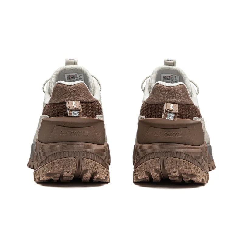 LiNing CF Hiking Pro Shock absorbing And Waterproof Low Top Casual Shoes Men's Gray Brown-5