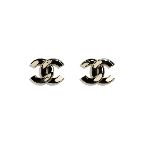 CHANEL Earrings Unisex Gold/Black