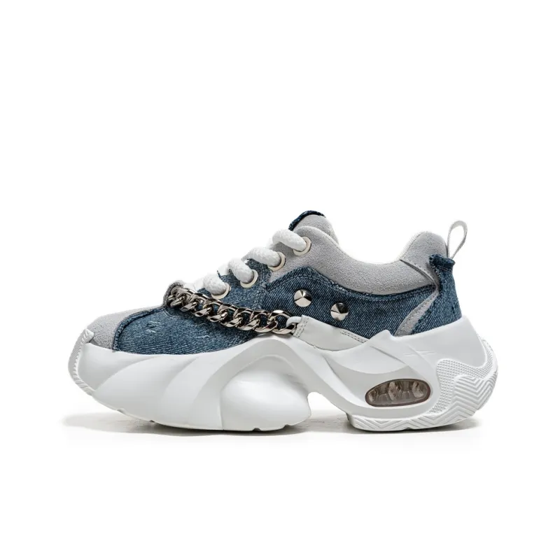 Grumpy Ram Anti-Slip Wear-Resistant Breathable Height Increasing Low-Top Chunky Sneakers Men's-7