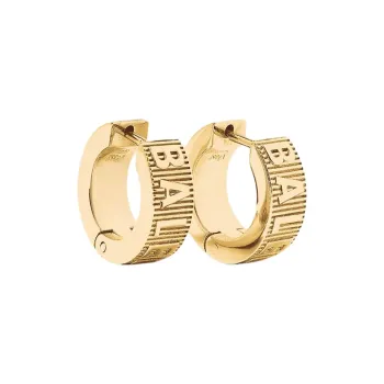 Balenciaga Logo Hoop Earrings
