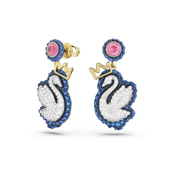 Swarovski Faux Crystal Earrings Women's Blue