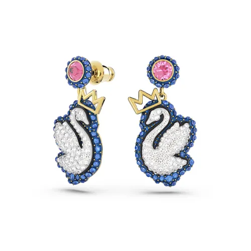 Swarovski Faux Crystal Earrings Women's Blue