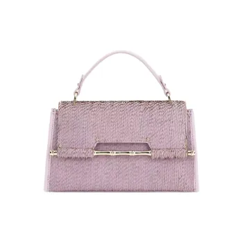 GUESS Genuine Leather Handbag Women's Purple
