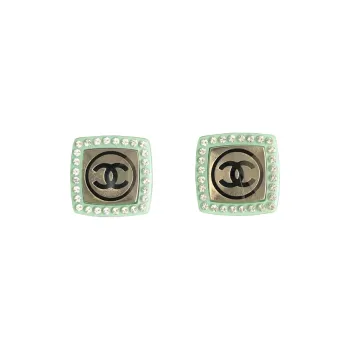 CHANEL Earrings Women's Green