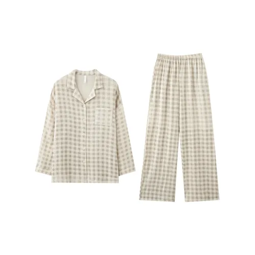 Tianmicat Pajama Set Women's Beige Apricot