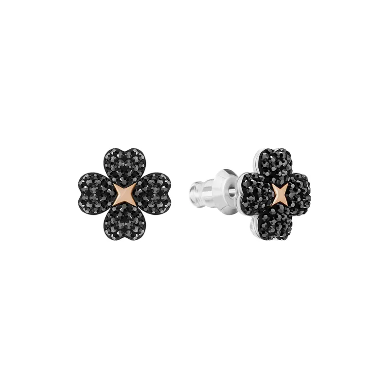 Swarovski Mixed Metal Earrings Women's Black-3