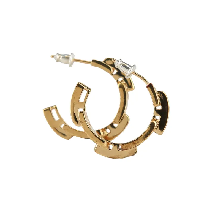 AMBUSH Chain Hoop Earrings-1